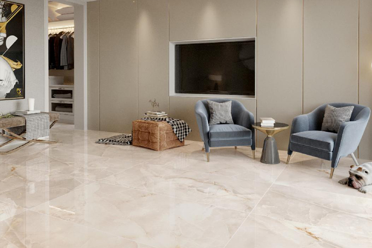 is porcelain tile more slippery than ceramic?